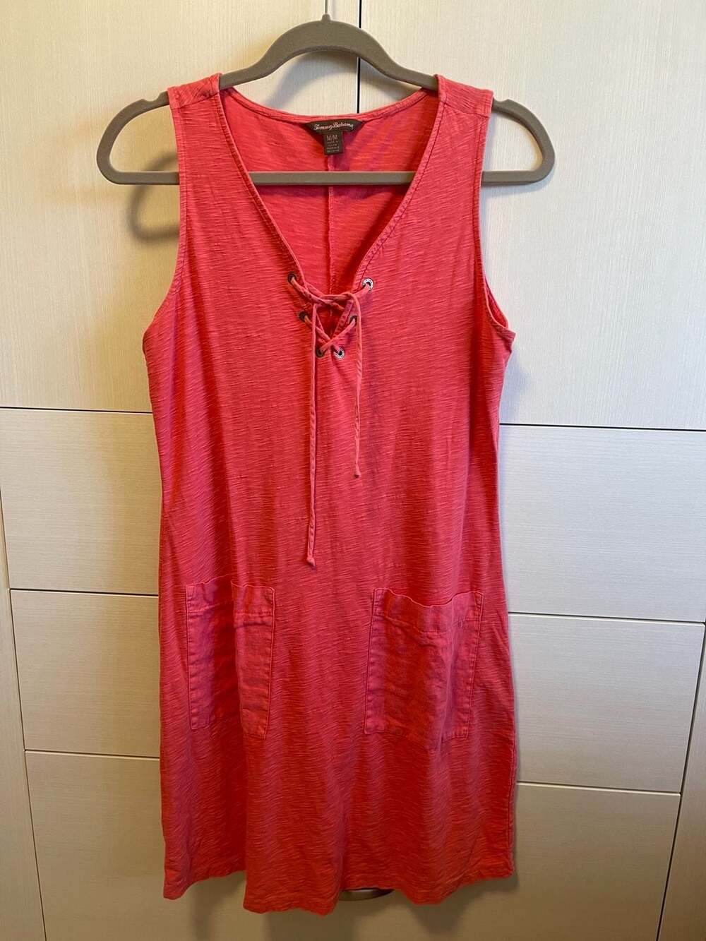 Tommy Bahama Lace-Up Spa Dress with Pockets Sz M